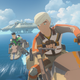 Jace Rucklin, voiced by Elijah Wood, races Kaz towards a ring on Star Wars Resistance.